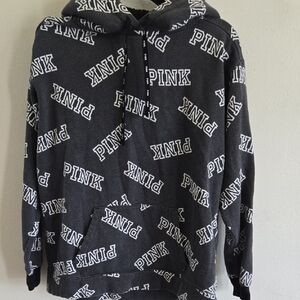 PINK Victoria's Secret Black Hoodie Sweater
